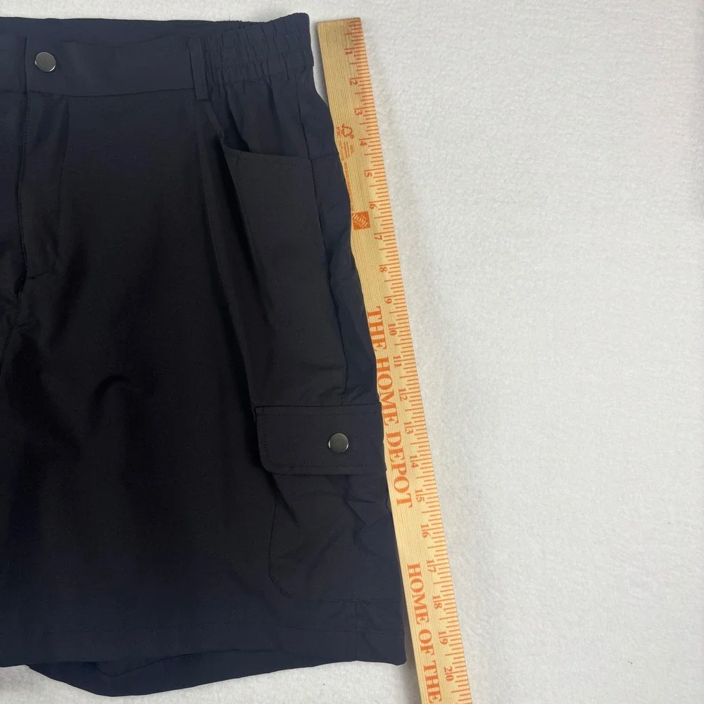 Unbranded‎ Mens Black Cargo Shorts 2XL Nylon Elastane Lightweight Utility Hiking